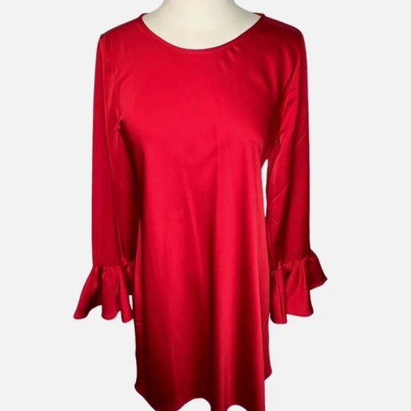 J. Crew Dresses & Skirts - NWT J. Crew Red Ruffle Sleeve Dress Women’s Size 10
